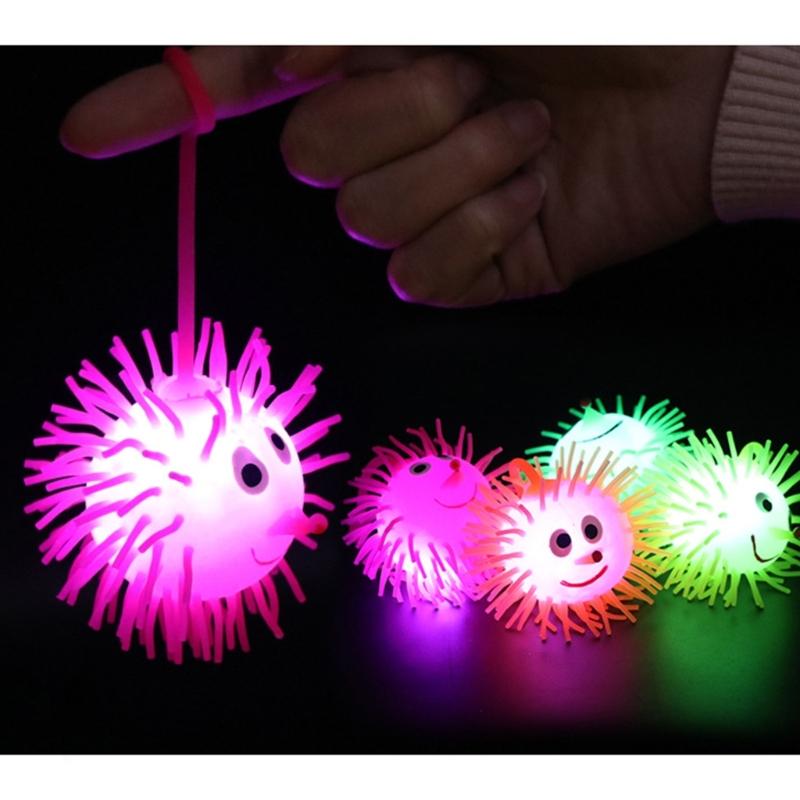24pcs LED Glowing Balls Valentines Day Card for Kids Classroom Sensory Stress Reduce Bouncy Balls for Boys and Girls