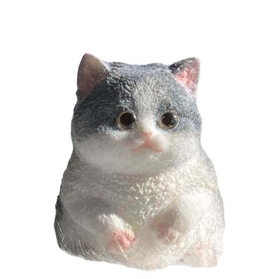 Cute Big Kitty Cat Taba Silicone Fuzzy Super Big Cat Kitten Handmade Squeeze Toy Mochi Toy Hand Relax Stress Release Gift