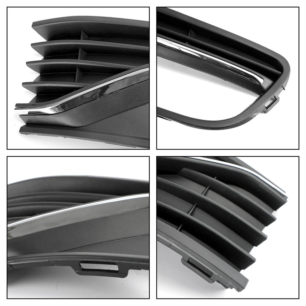 Pár Krytů Mlhových Světel Předního Nárazníku Mřížka Mřížka pasuje na VW Polo 6R 2014-2017