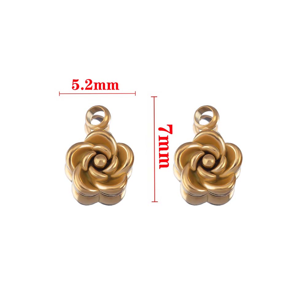 

2pcs Stainless Steel Vitality Green Charm Enamel Necklace Pendant Base Gold Plated Earring Component DIY Necklace Jewelry Making 2pcs