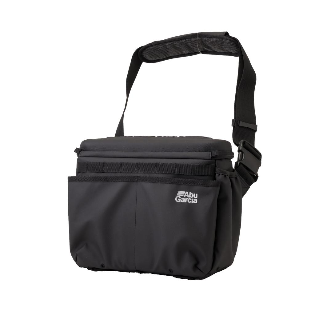 Abu Garcia Top Messenger Coated Shoulder Fishing Semi-Hard Bag, Black, Storage, Water-Resistant, Bag,