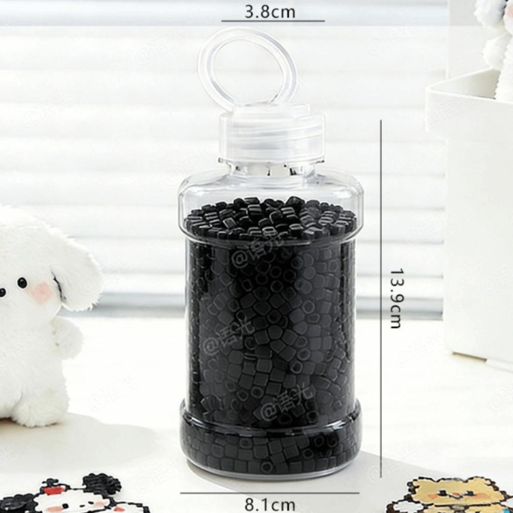 

2.6mm Beads DIY Refill Pack Portable Giant Capacity Storage Bucket Creative Transparent Bead Refill Pack Kids Crafts чёрный