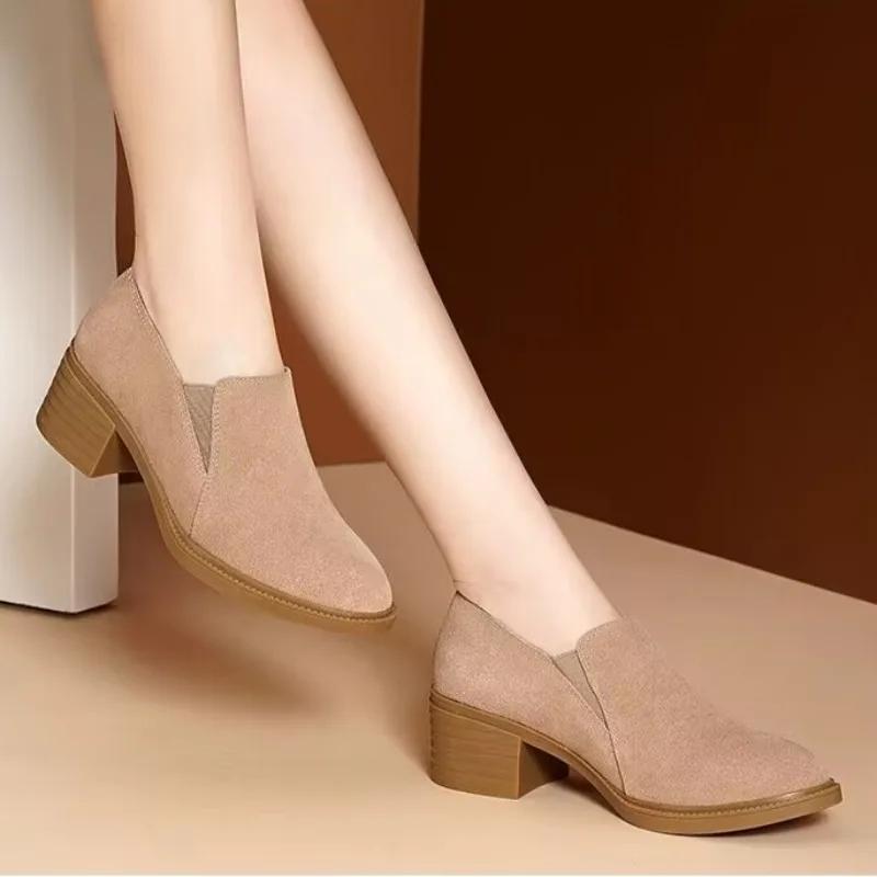Fashion Women's Heeled Shoes Elegant  Summer Party Shoes 2025 New Chunky Sandals Fashion Classical Pumps Zapatillas De Mujer