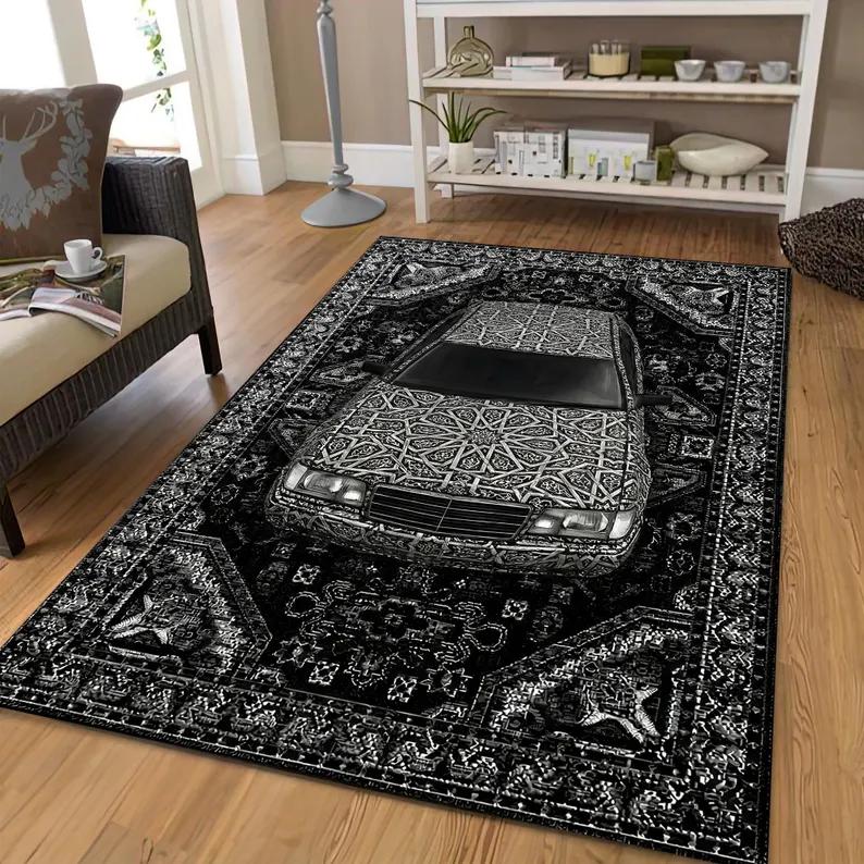3D Optische Illusion Persischer Teppich für Wohnzimmer Schlafzimmer Flur Heimdekoration Rutschfeste Bodenmatte