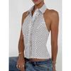 Summer New Fashion Polka Dot Elegant Backless Shirt For Women With A Unique Design And Casual Style