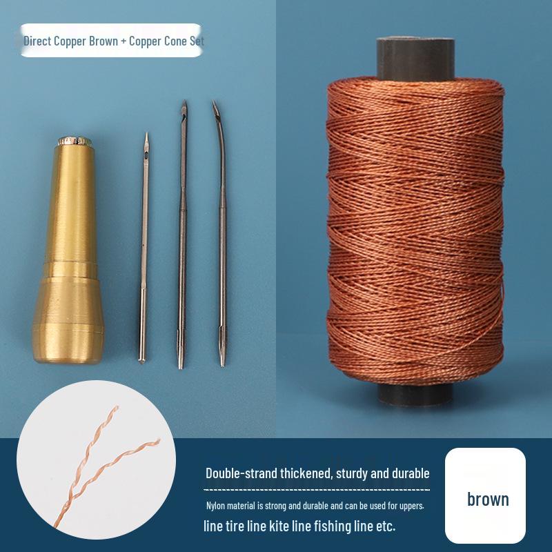 Shoe & Tire Repair Nylon Thread Set: Ideal for Shoes, Kites, Fishing, Hand Sewing, and Binding with Needle.