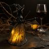Spooky Witch Light Halloween Lamp Decoration, Gothic Holding Lantern Light, Party Ornaments Battery Powered Decorative for Home Office Porch