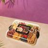 Bamboo Cheese Board Container Butter Dish 6 Compartments for Camps Engagement Countertop