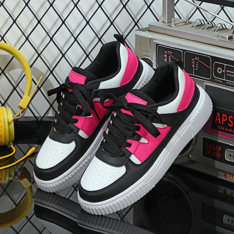 Women's Board Shoes Low-top Casual Sneakers Men PU Leather Running Walking Sports Shoes Classic Fitness Platform Shoes