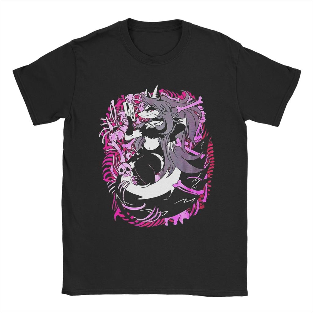 Helluvas Bosses Loona Dessin Animé T-shirts Unisexe T-shirt Drôle Manches Courtes Col Rond T-shirts Tops Impression Coton Pur