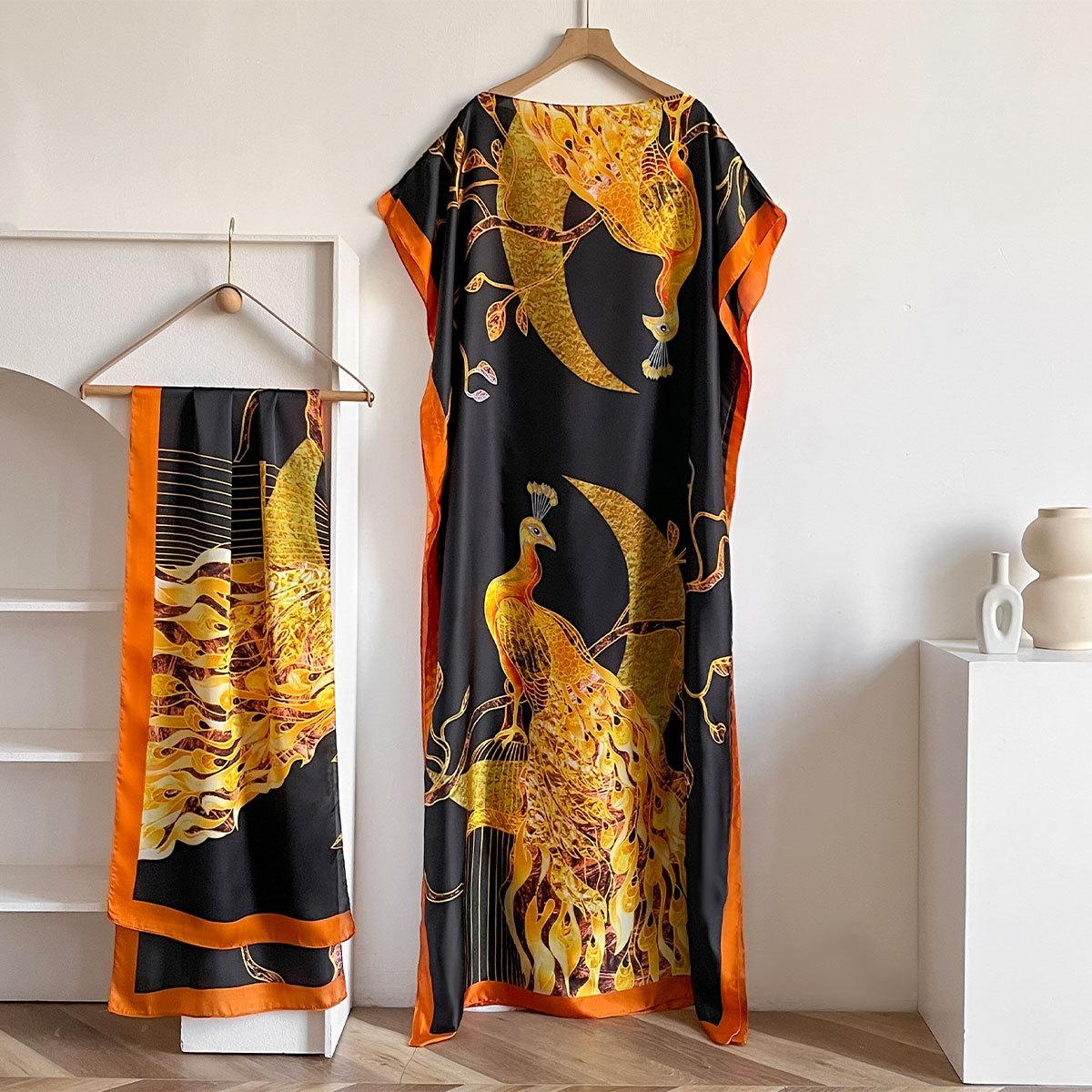 

Летний Новый Китайский Праздничный Стиль Носить Lijing Ковка Шелковый Шарф Шарф Шаль Платье Двойной Способ Носки