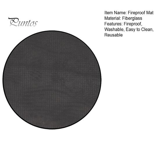 Fireproof Mat Outdoor Camping Round Grill Pad Oil-Proof Water-Resistant Reusable Wood Burning Fire-Pit Grill Mat