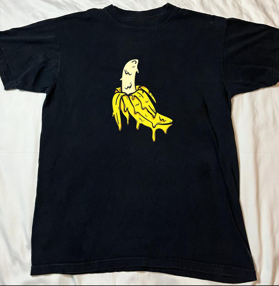 NEW! Melt-Banana Black Cotton All size S-5XL  AD650 Unisex T-Shirt S
