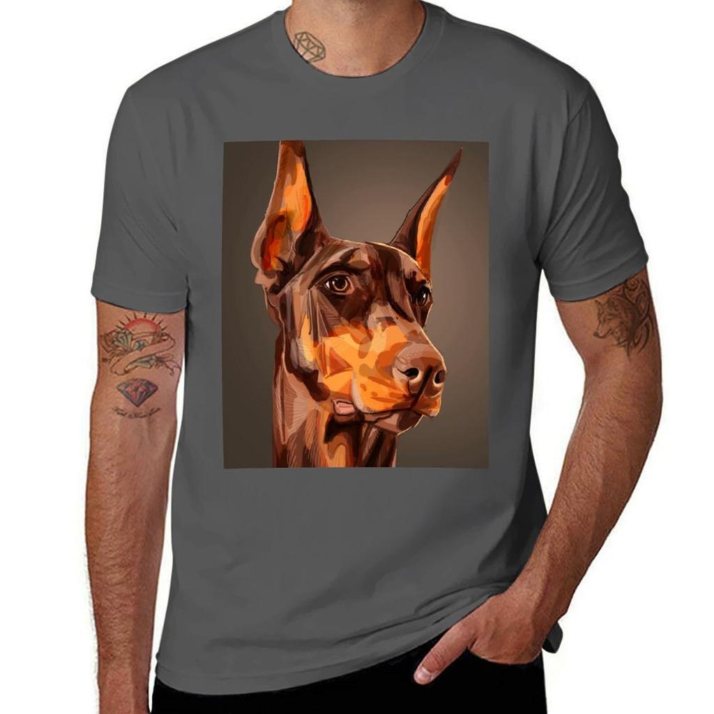 Doberunisex Artwork Tshirt Soft Casual Short Sleeve Cotton Tee Tshirt