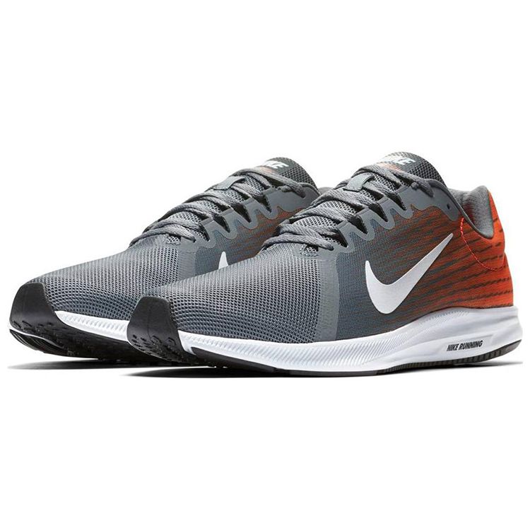 Nike Downshifter 8 Running Shoes Men Sneakers Gray Orange 908984-003