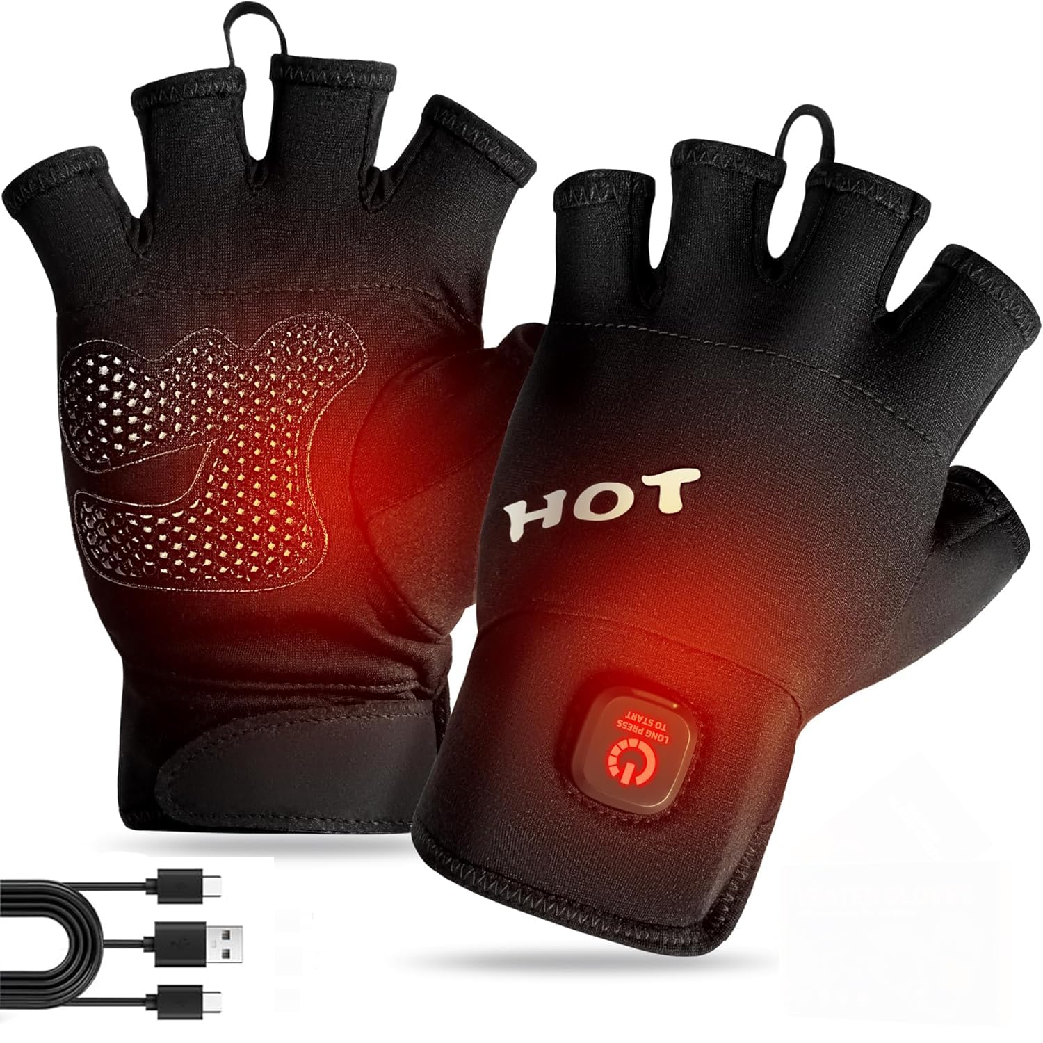 

Lemonior Электрические перчатки с подогревом для мужчин и USB Внутренние 2 Температуры 3 Часа Непрерывной работы для и Идеально в качестве подарка Женщинам, Тонкие, Перезаряжаемые, С подогревом, чёрный