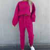 Women's Casual Sports Suit  And Winter Fashion Loose Long-Sleeved Sweater Two-Piece