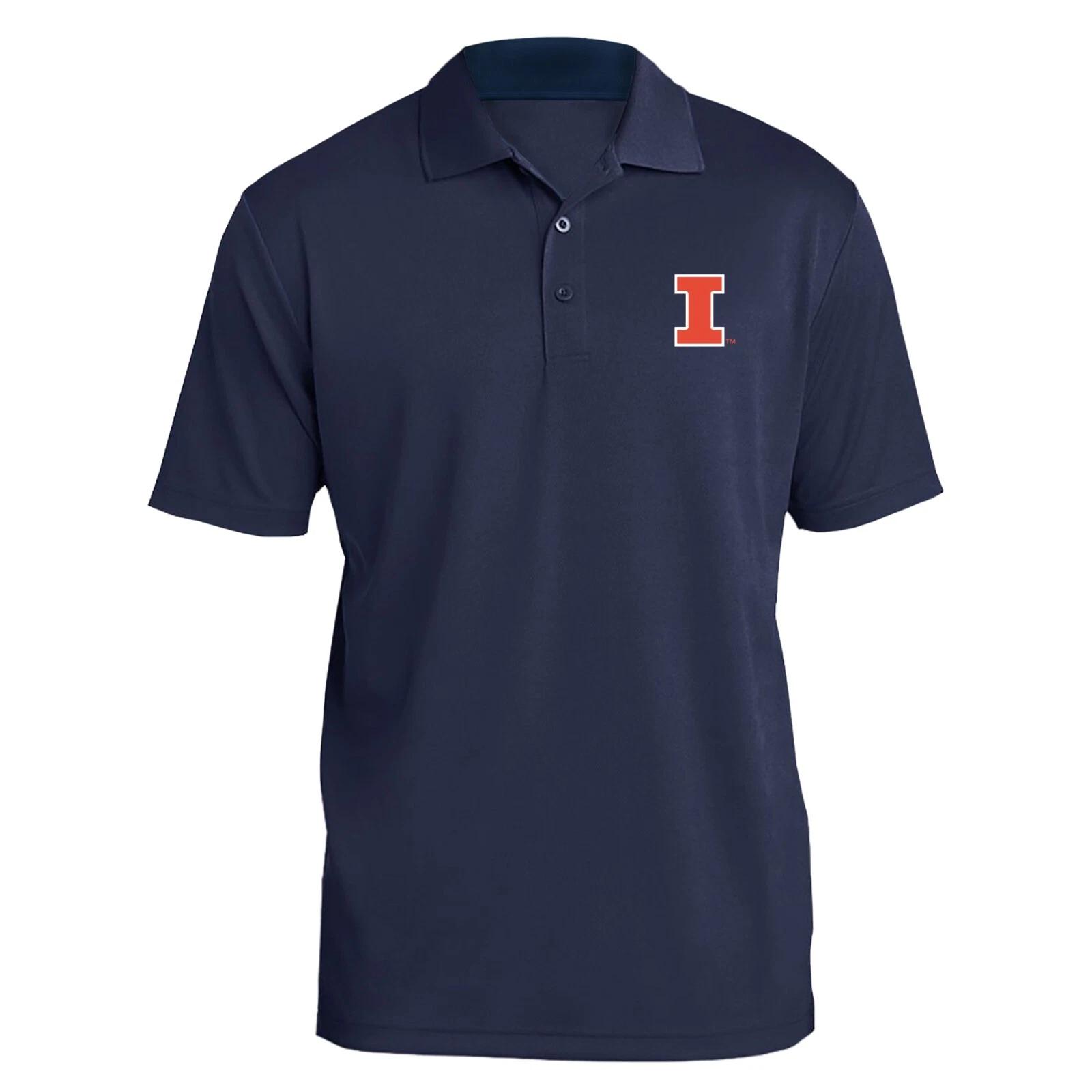 llinois Fighting Illini Primary Logo LC EMB Polo - Navy XL
