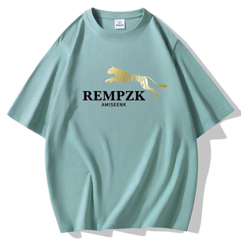 Golden Leopard Man's Short Sleeves Loose T-shirt 100% Cotton Casual Tee Size S-5XL