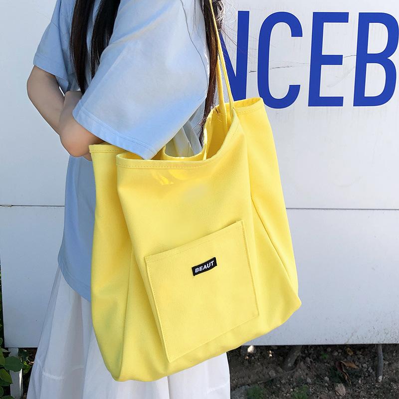 Large-capacity shoulder bag women's nylon versatile portable leisure student class tote bag bag cloth bag lazy wind