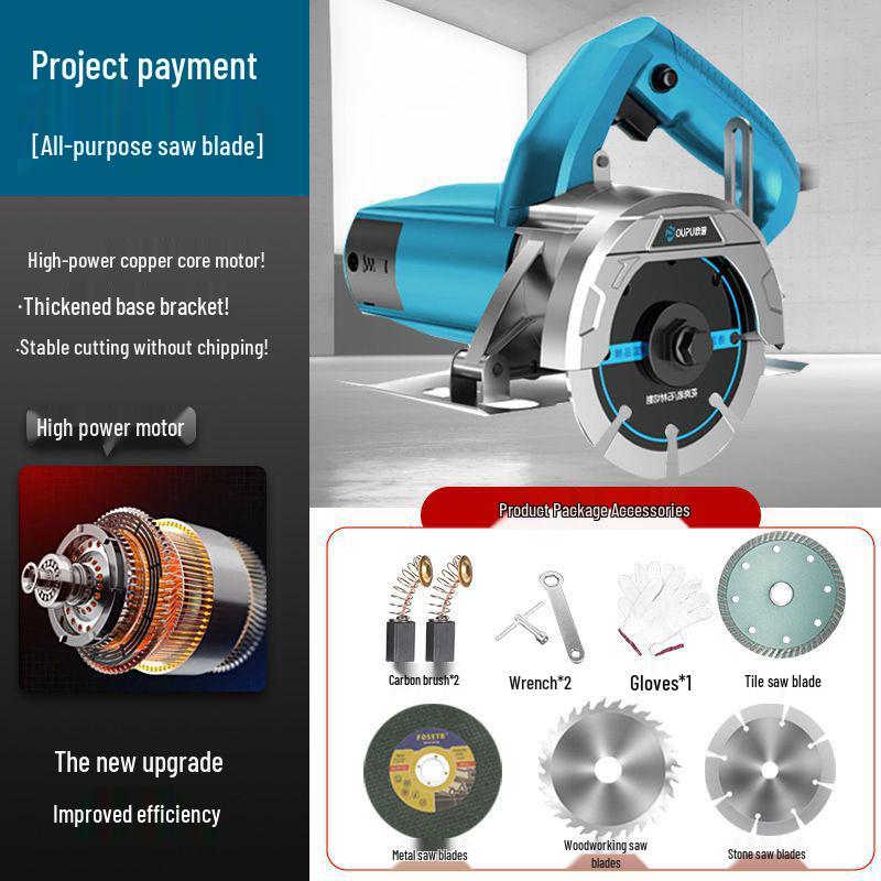 Hochleistungs-Multifunktions-Handtrennschleifer für Fliesen, Stein und Holz