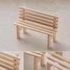 Miniature Fir Wood Bench Rustic for Shelf Decor, Craft Aficionados