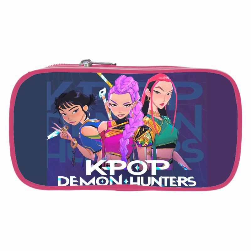 Vlastní růžový K-Pop Dívčí pouzdro na tužky Lovce démonů pro žáky základní školy