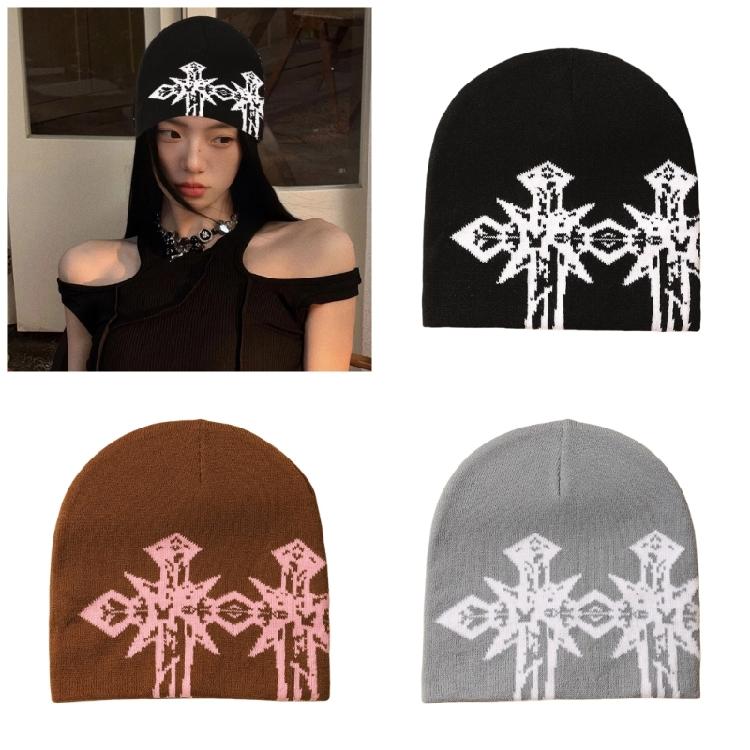 Knit Hat Beanies Pullover Warm Skull Caps Knitted Hat Party Club Accessories