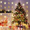 Glitter Gold Star Garland - 104 Ft Banner Backdrop for New Year, Birthday, Wedding & Party