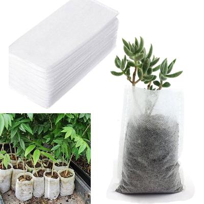 Vliesstoff-Samentüten Biologisch abbaubare Anzuchttüten Pflanzsack Blumentöpfe für Heim-Gartenzubehör Werkzeug 100 Stück