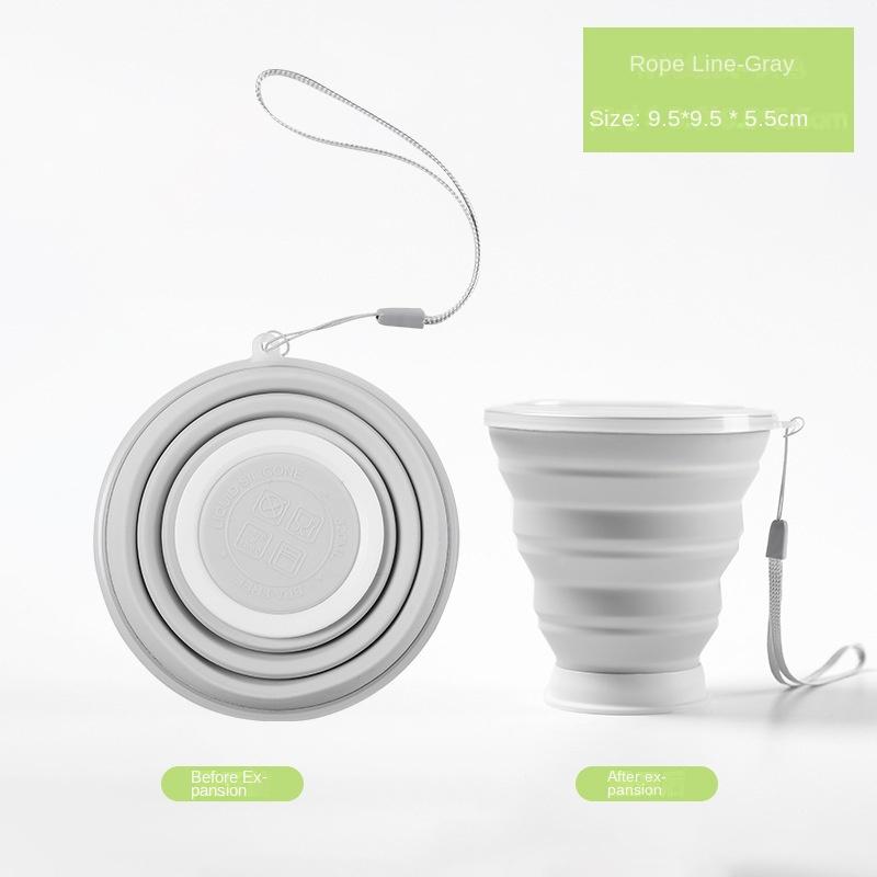 Folding Silica Gel Cup Design Lightweight Outdoor Activity Lightweight and Convenient to Use Edible Silicon Material Folding Cup