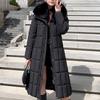 Detachable sleeves Plus Size L-7XL Fashion Woman Winter Coats With Belt Big Faux Fur Collar Long Parkas Hooded Loose Thick Female Jackets