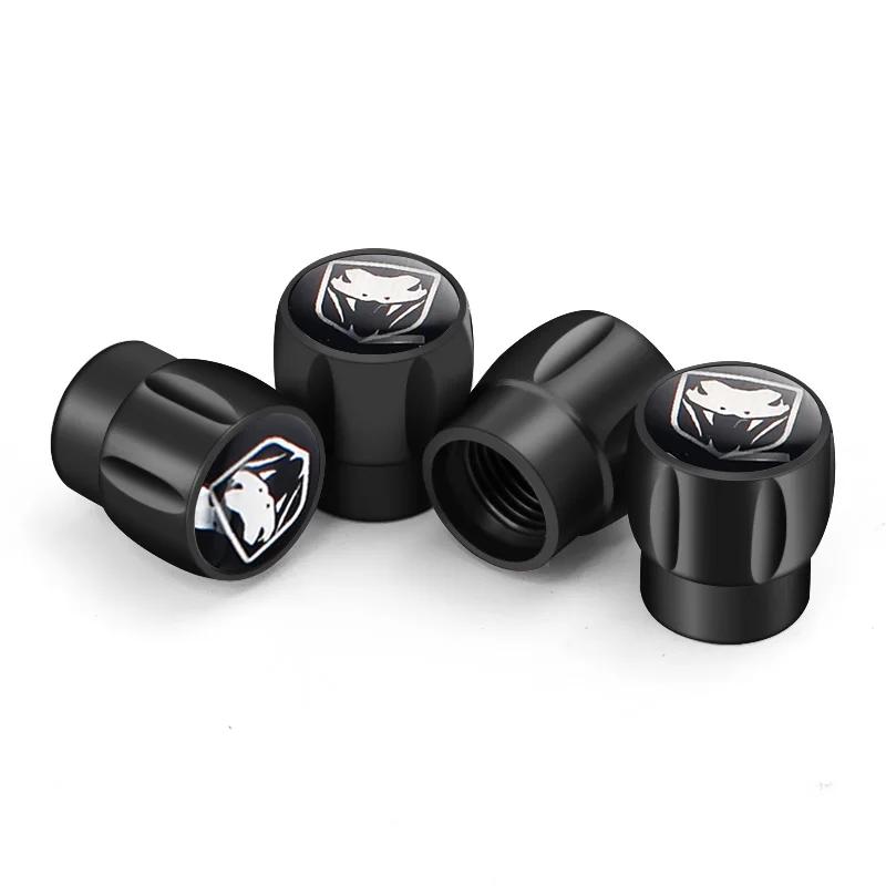 4 Stück Legierung Auto Rad Reifen Ventilschaftkappen Abdeckung für Dodge DURANGO AVENGER CALIBER CARAVAN Challenger CHARGER RAM SRT SXT Viper PP2