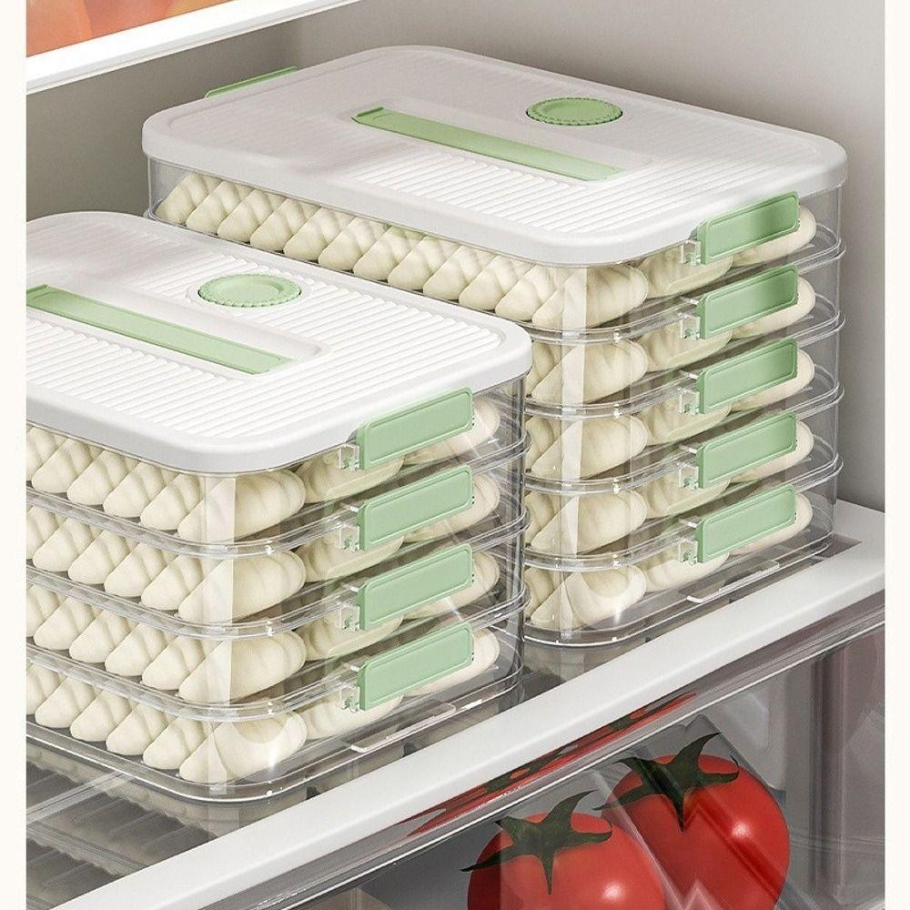 Mehrschichtige Gefrierbox Frischhalte-Kühlschrankbox Knödel-Aufbewahrungsbox Hausküche
