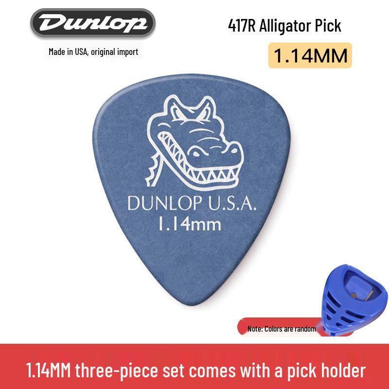 Dunlop 417 Alligator Electric Guitar Pick with Frosted, Non-Slip Texture for Fast Playing