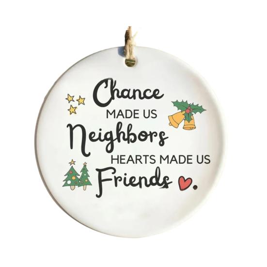

Friends Close Christmas Ornaments Acrylic Hanging Plaques with Inspirational Quotes Cute Xmas Gifts for Best Friend A