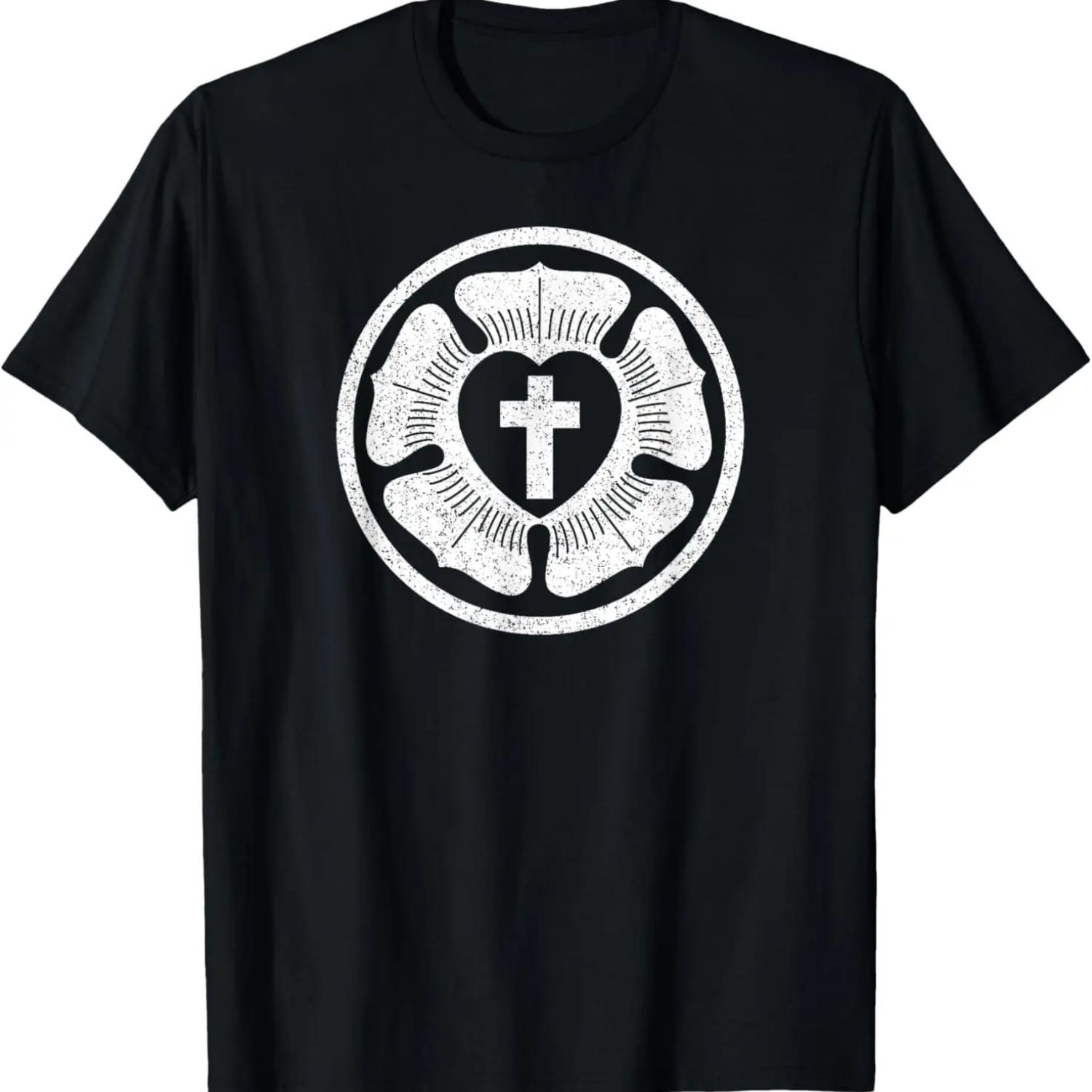 LUTHER S ROSE LUTHERANISM SYMBOL LUTHERAN CHURCH T-Shirt S