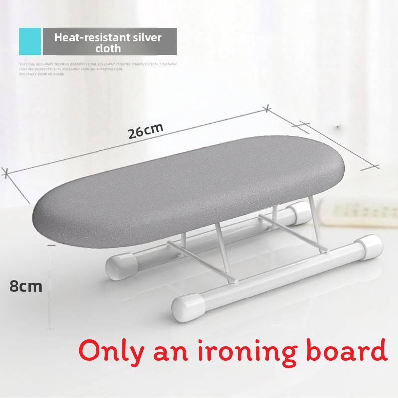 Compact Sleeve Ironing Stand With Steel Frame For Home Wardrobe Maintenance Silver Fabric