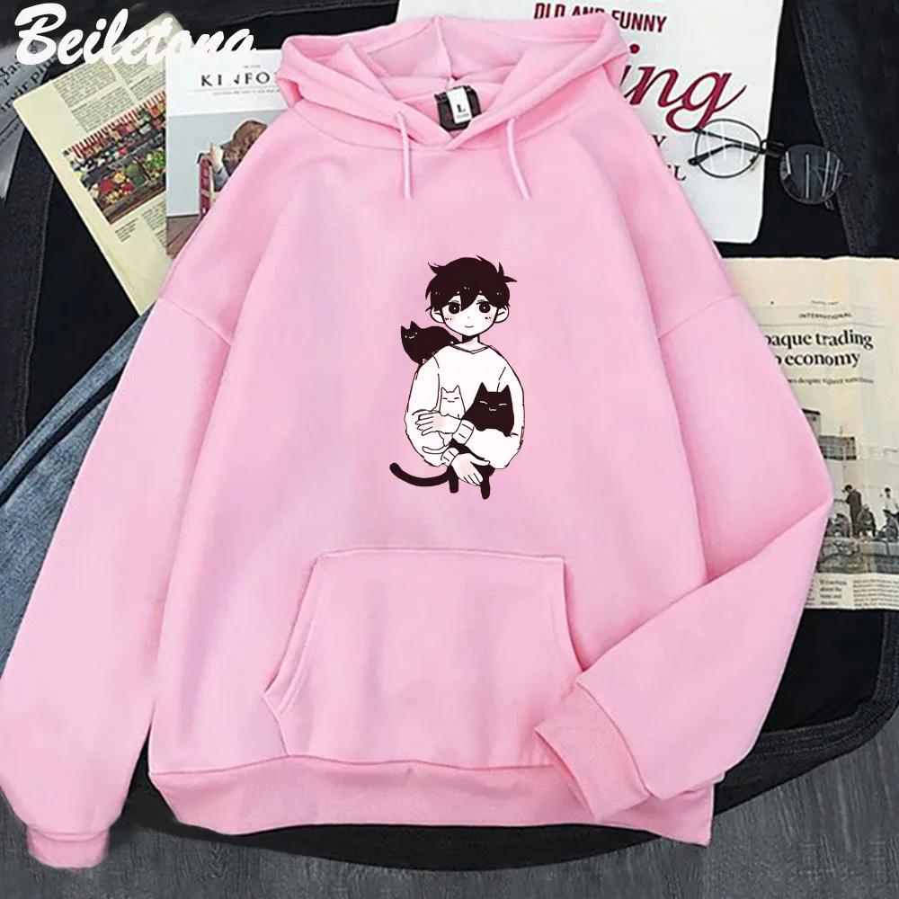 OMORI Sunny and Mewo Hoodies Kawaii Woman Pullovers Hoodie Merch Fashion Winter Long Slevee Sweatshirt Pullover Tracksuit Cloth