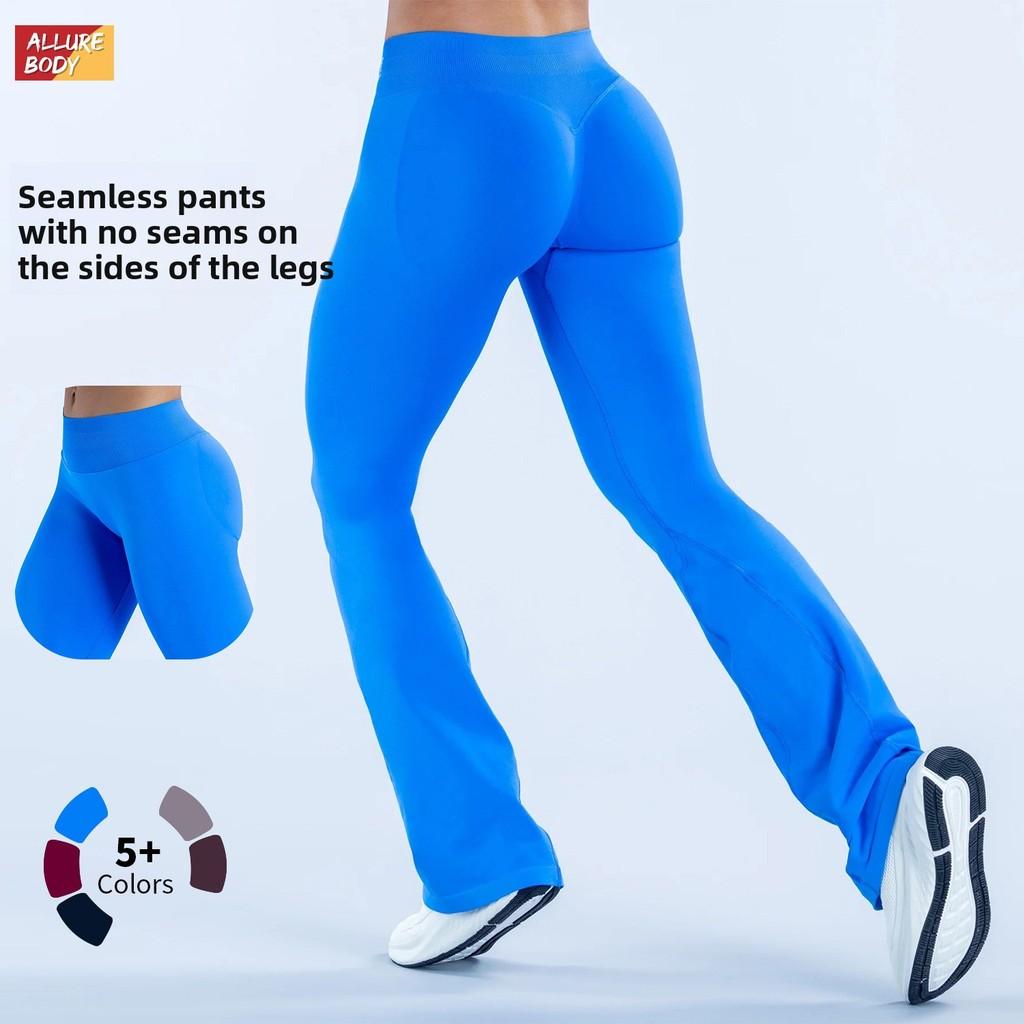 Yoga Micro-Schlaghosen für Damen aus Nylon-Stoff Weiter Bein Dehnbar Sportbekleidung zum Laufen und Fitness