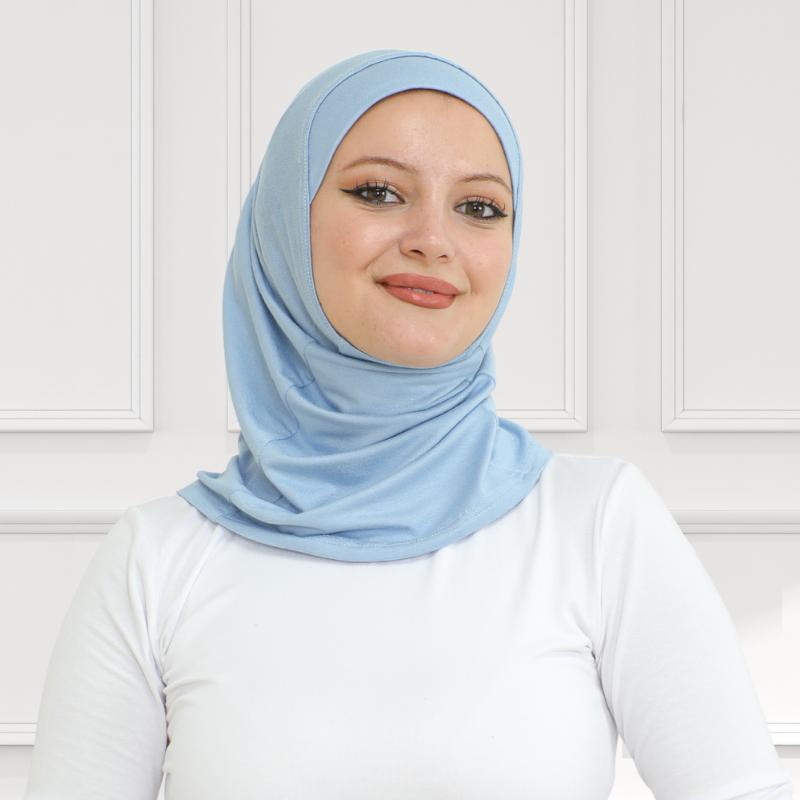 Sportovní instantní hidžáb pro ženy, muslimský bavlněný turban, měkká pokrývka hlavy, hidžáby připravené k nošení, modlitební oděv, islámské oblečení