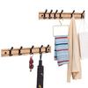MDKDKDL Wall Portable Natural Bamboo Storage Coat Hat Clothes Natural Wall-Mounted Hooks, Hanger, Hooks, Organization, Hooks, Hook, Hook, Hook,
