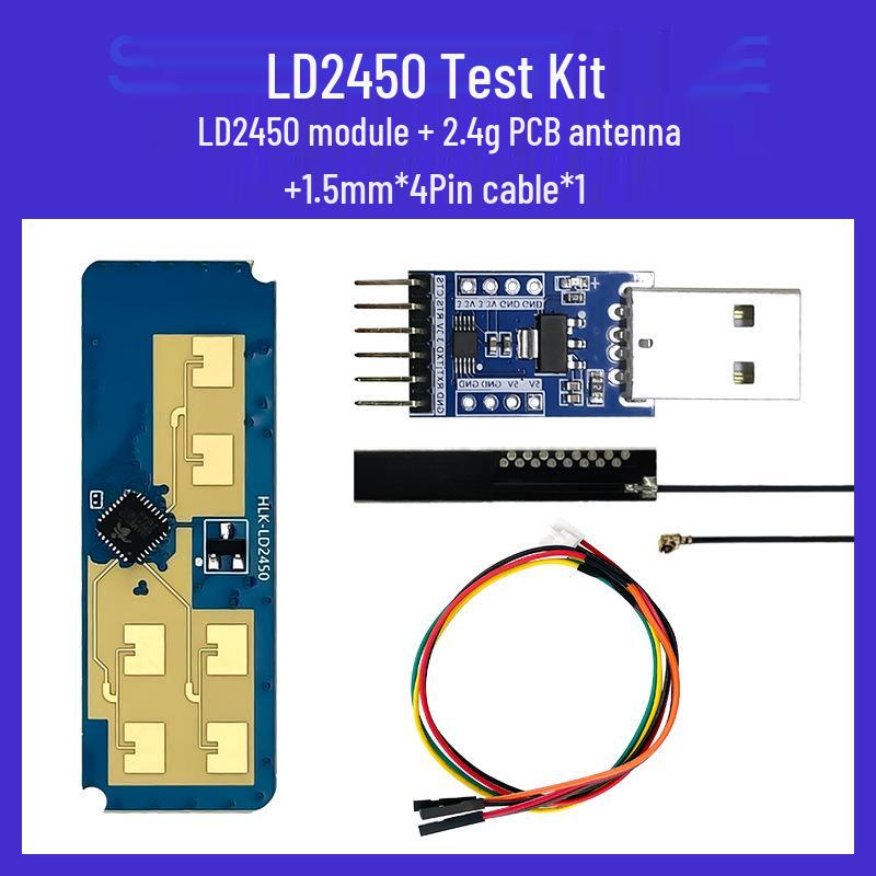 Hai Ling LD2450 24G Human Movement Tracking Radar Module - Wall-Mountable, One Transmitter, Two Receivers