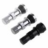 BFO1 4Pcs/set Aluminum Car Tubeless Wheel Tire Valve Stem Rim Bolt-in W/Dust Cap Black/Titanium/Silver