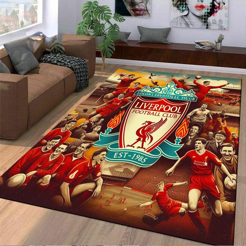 Liverpool Football Club Carpet Non-slip Rug Suitable for Living Room and Bedroom Sofas