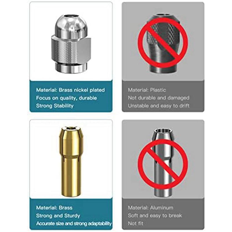 

A34R 60X Drill Chuck Collet Set For Dremel,1/32Inch To 1/8Inch Replacement 4486 Keyless Bit With Rotary Drill Nut Set
