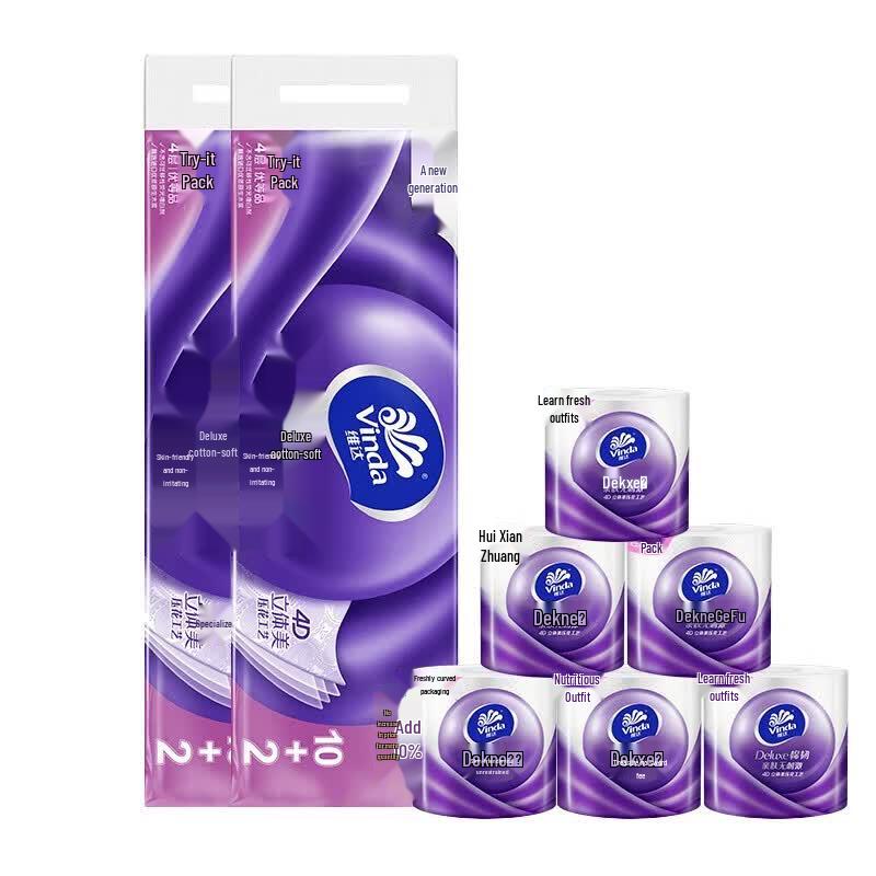 VINDA 4-Ply Gentle Toilet Paper (12 Rolls X 3 Packs)