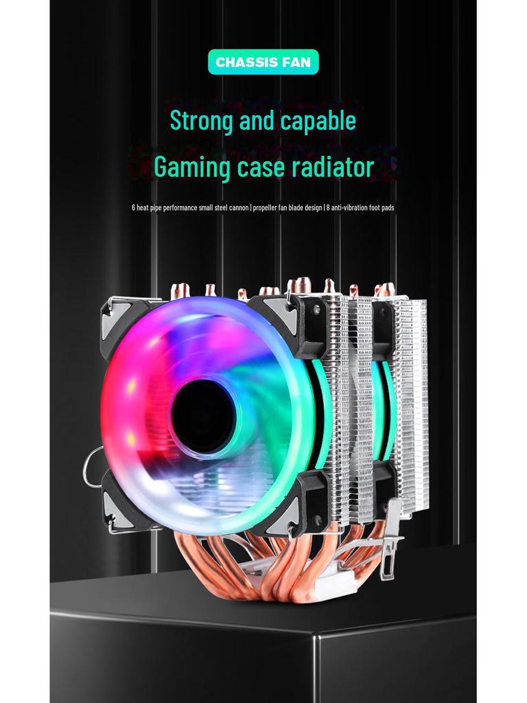 Dissipatore per CPU a tubo di rame ultra-silenzioso per pin 1366, AMD 1700, X79 e 2011