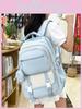 Youthful Candy Color Backpack With Fabric For School And Travel Use