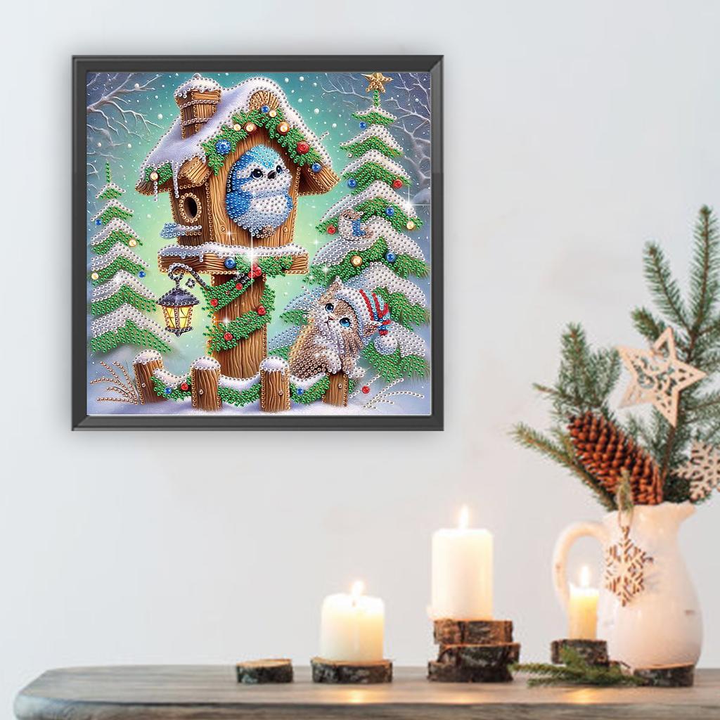 Winter Animals DIY Diamond Art Kits for Gift Home Wall Decor Diamond Dots Gem Art Crystal Rhinestones Diamond Painting 30x30cm